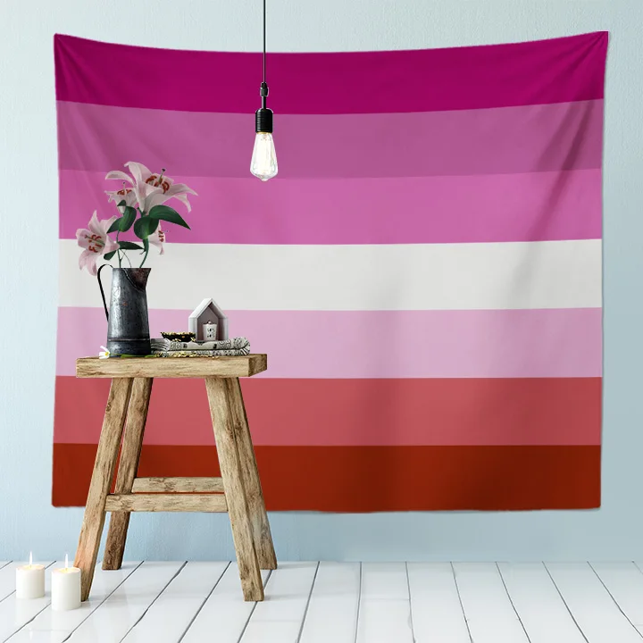 130x150 см высококачественное украшение для дома, ЛГБТ, гей-Прайд, радужные полосы, Висячие гобелены для гостиной с принтом - Цвет: Rainbow-Stripes007