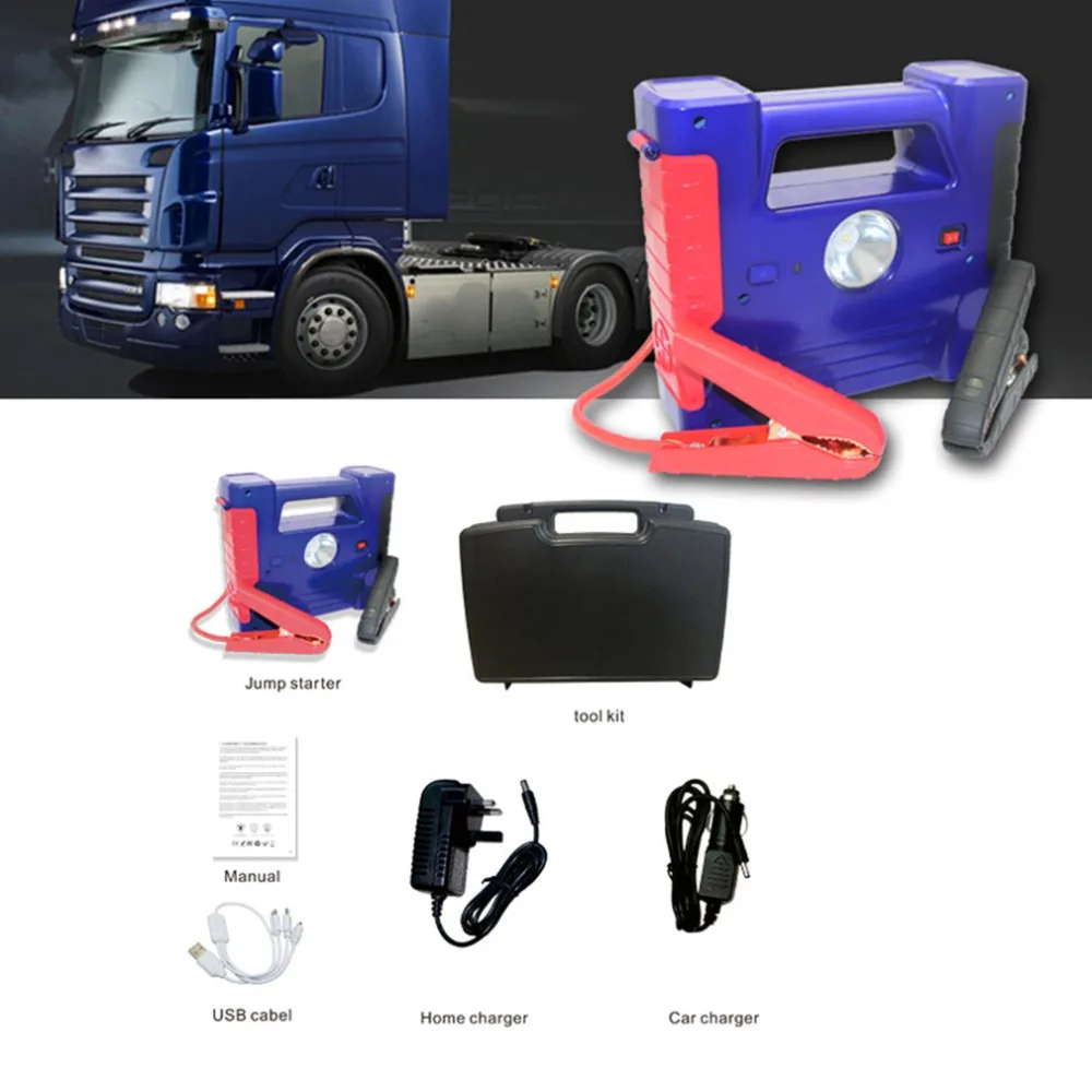 

Multi-Function Portable Size 30000mAh Emergency Start Battery Charger Engine Booster Power Bank for Car Top Sale