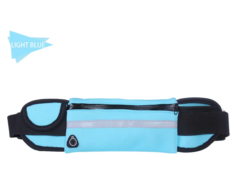 Уличная Водонепроницаемая Мужская и женская сумка для бега, сумки для фитнеса, держатель для мобильного телефона, спортивный беговой пояс, сумки для воды - Цвет: light blue