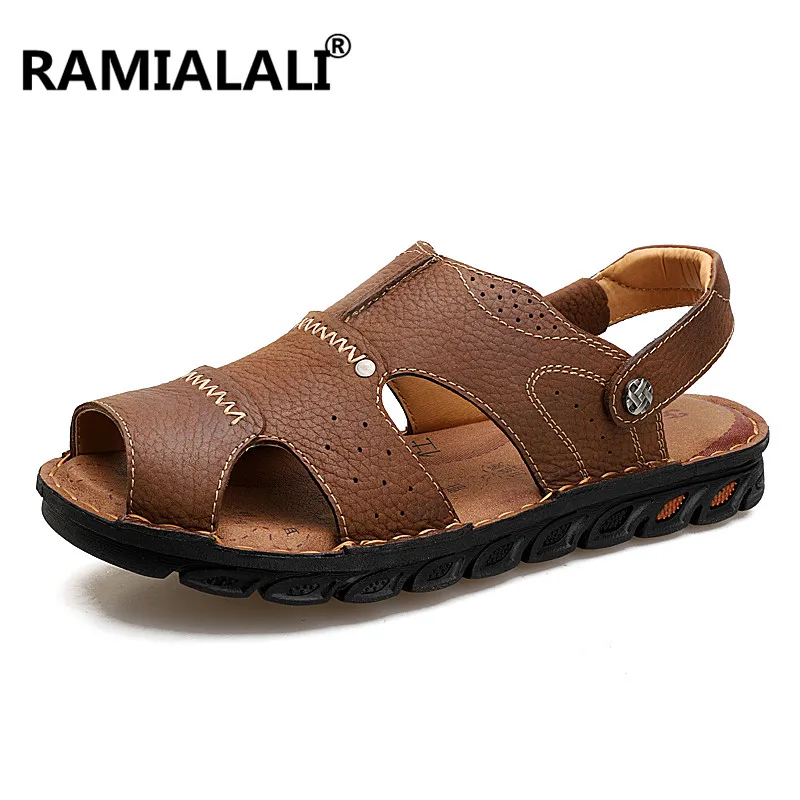 2018 Men Sandals Shoes Summer Breathable Sandals Casual Men Beach Shoes ...