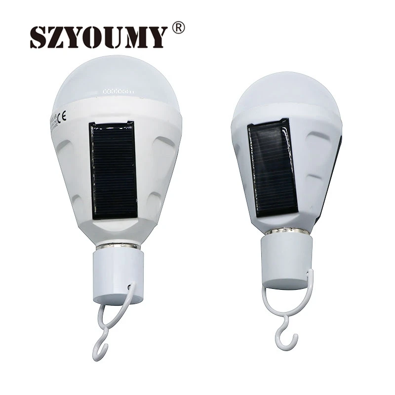 

SZYOUMY Led Solar Power 7/12W Bulb Lamp Rechargeable Energy Saving Lighting Light For Outdoor Camping Tent Fishing