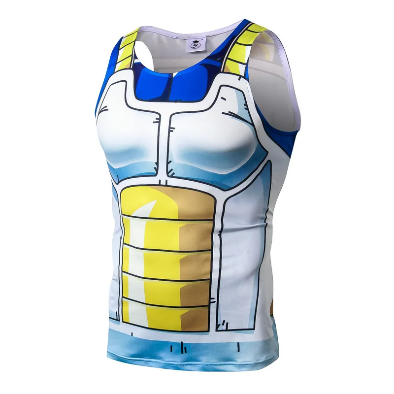 2018 New 3D Dragon Ball Z Men Vest T Shirt Summer Bodybuilding Style