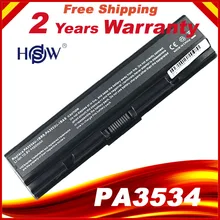HSW laptop battery For Toshiba pa3534 pa3534u PA3534U 1BAS PA3534U 1BRS Satellite A300 A500 L200 L300