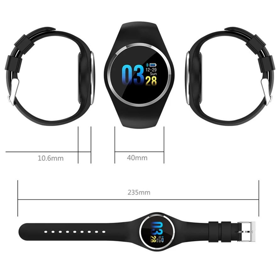Q1 Bluetooth Smart Watch Men Women Stainless Steel Waterproof Wearable Device Smartwatch Bracelet for Ios andriod phone