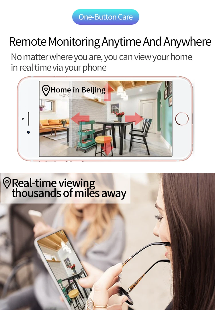 Smart VR Wide Angel HD wifi камера с 940nm инфракрасного ночного видения и 2 способа внутренней обнаружения движения бесплатное приложение удаленного мониторинга