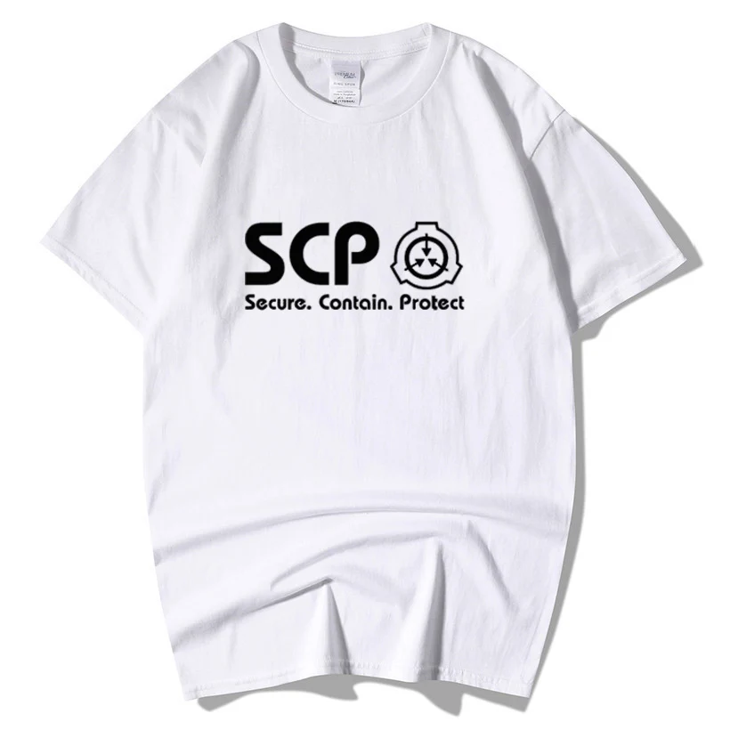

SCP Special Containment Procedures Foundation T Shirts Unisex Short Sleeve Loose Streetwear Casual Round Neck Cotton T-Shirt Tee