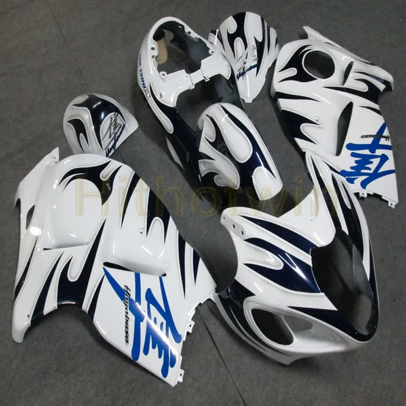 Пользовательские ABS Обтекатели для Suzuki GSX-R1300 1997-2007 год GSXR1300 97 98 99 00 01 02 03 04 05 06 07 Черный пламя - Цвет: P