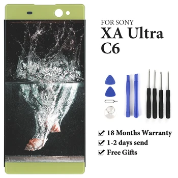 

1pc Black&White 6" Display For Sony Xperia XA Ultra C6 F3211 LCD Screen Compatible Digitize Replacement Assembly 100% Tested