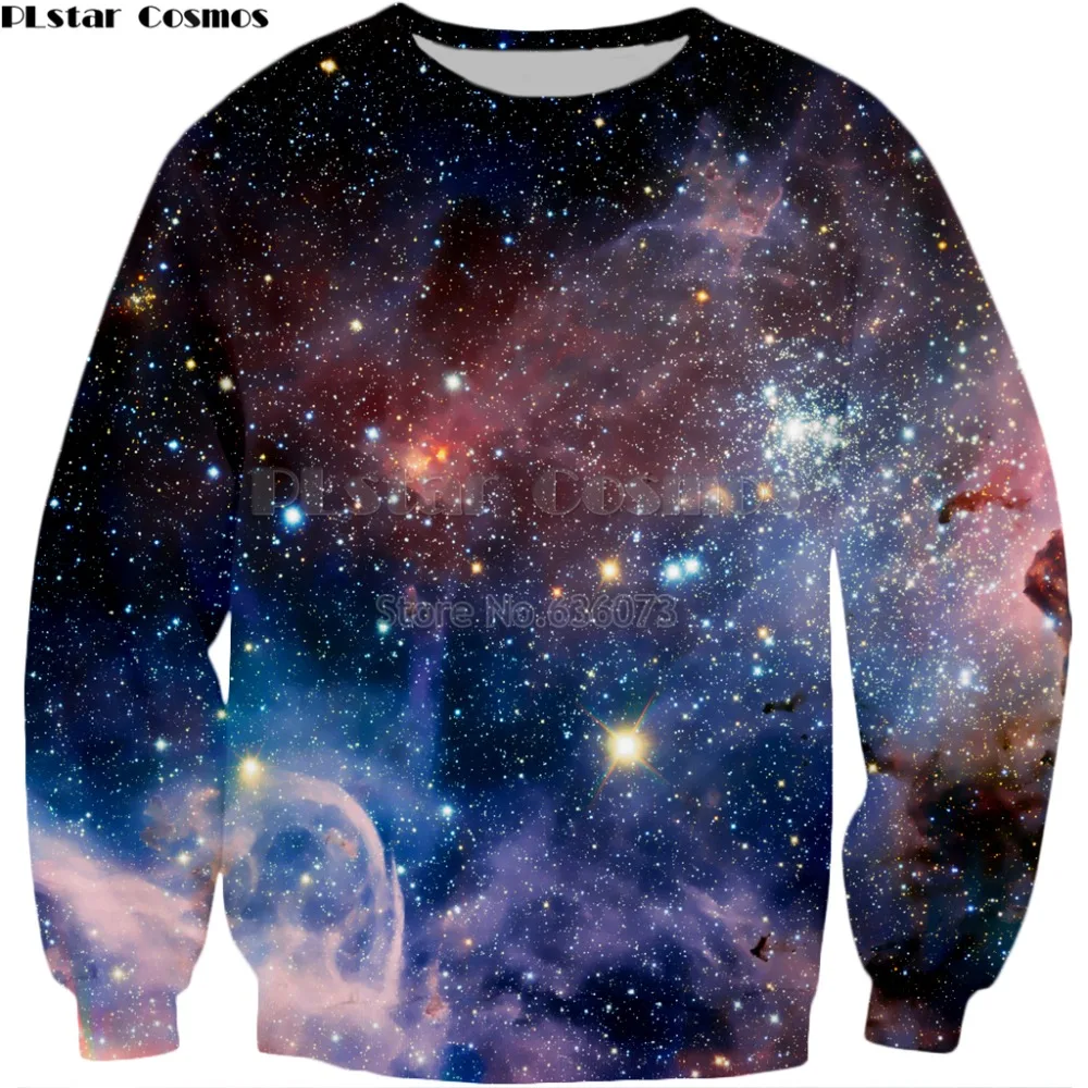 

PLstar Cosmos Space Galaxy 3d Sweatshirts Men/Women Hoodies Print Stars Nebula Autumn Loose Long Sleeve Outerwear Drop shipping
