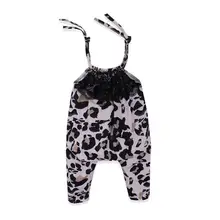 Новинка года; комбинезон для новорожденных девочек; комбинезон без рукавов с леопардовым принтом и поясом; комбинезон 0-3Y детская одежда