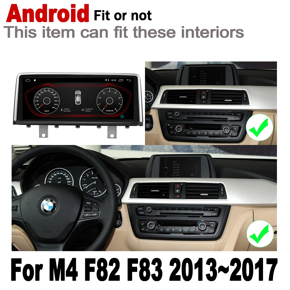 Top 10.25" HD Screen Stereo Android 7.0 up Car GPS Navi Map For BMW M4 F82 F83 2013~2017 NBT Original Style Multimedia Player Auto 1