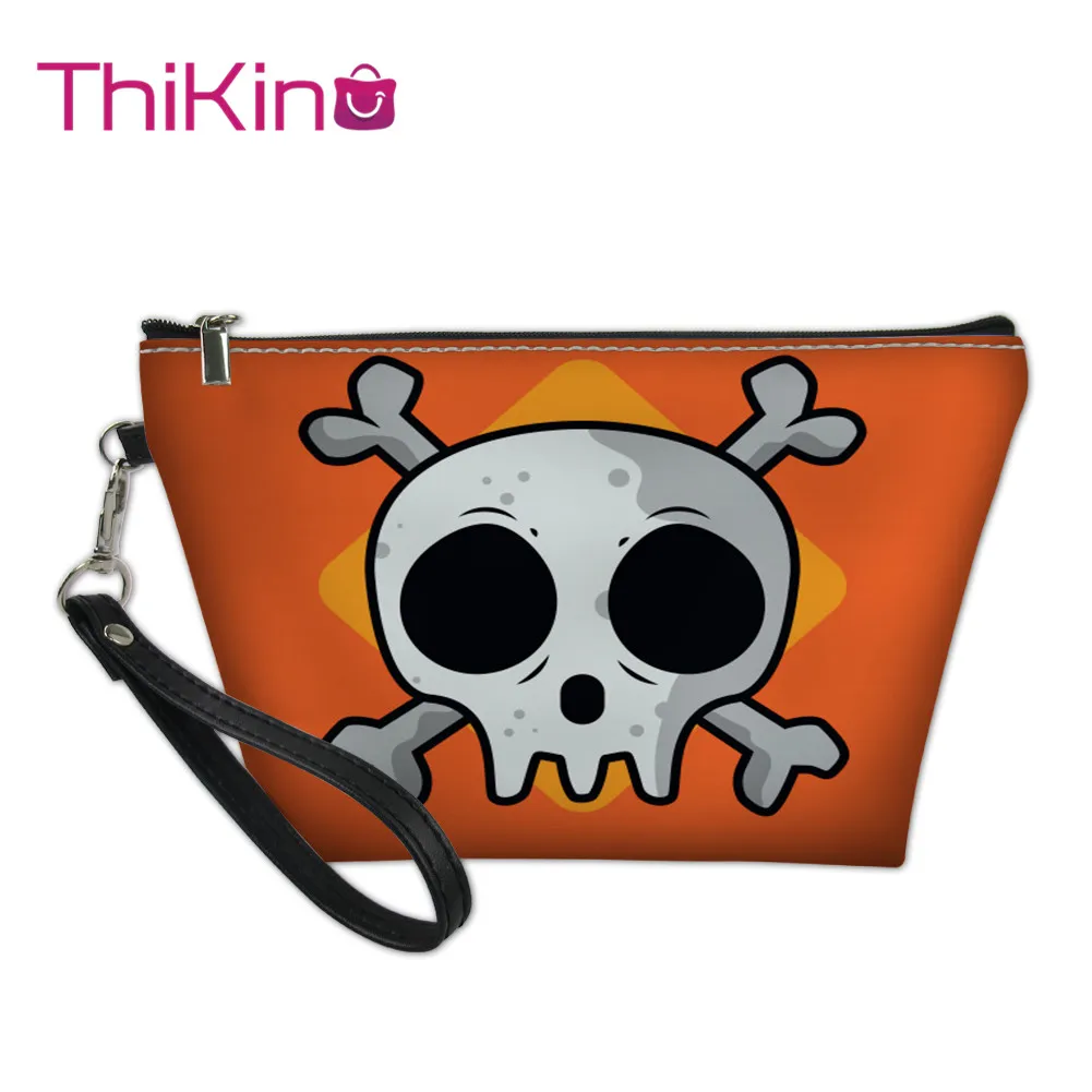 

Thikin Skull Makeup Bags for Women Cool Girls Cosmetic Bag Women Handbag Makeup Case Girls Pouch Rock Storage Purse