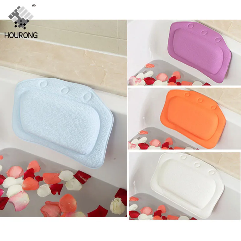 للماء وسادة حمام لينة حوض المخده الالتصاق حمام حوض وسادة سبا عودة الرقبة عقد وسادة هدية الحمام اكسسوارات