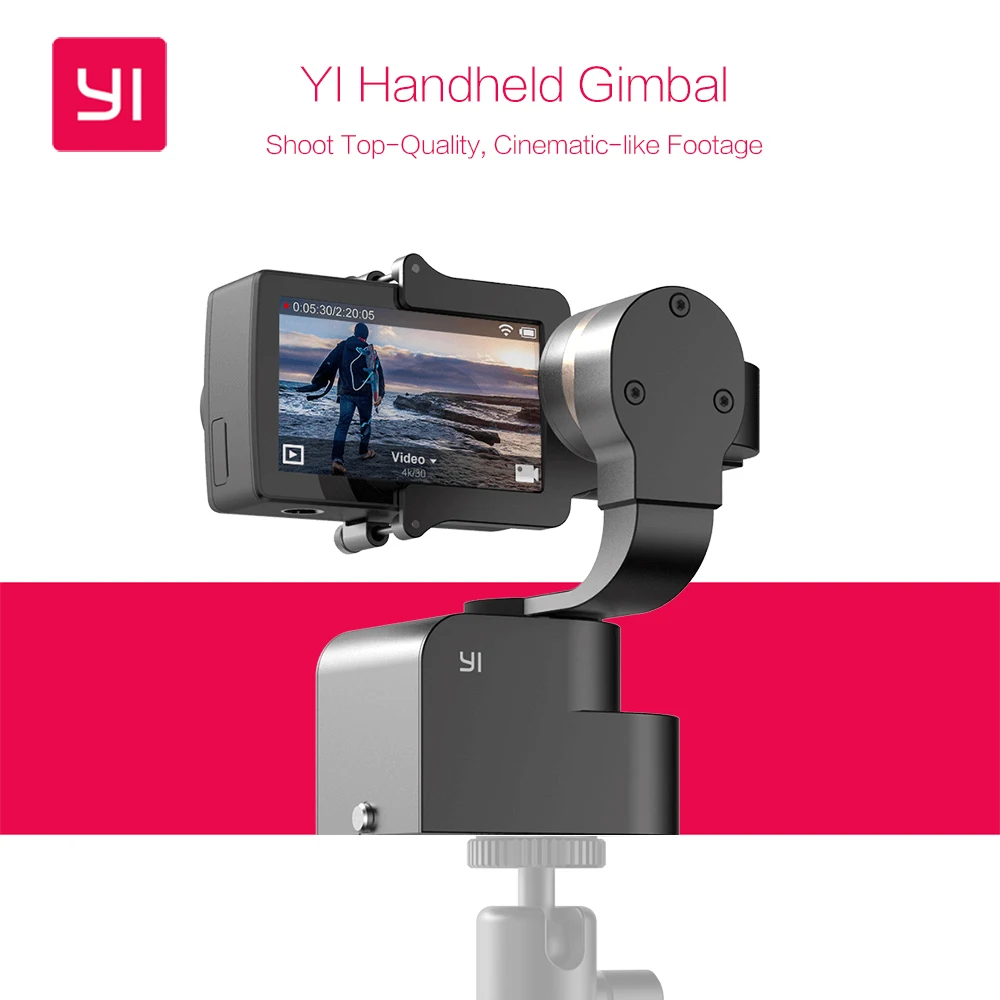 YI Handheld Gimbal With YI 4K Action Camera and Selfie Stick&Bluetooth