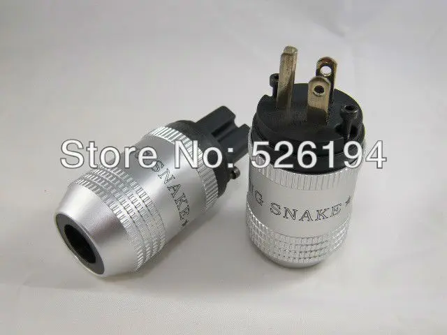 

Free shipping KING SNAKE Zero Aluminium HIGH QUALITY US Power Plug + IEC Connectors plug
