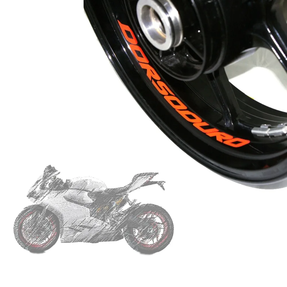

A set of 8pcs high quality motorcycle wheel decals waterproof Reflective stickers rim stripes For Aprilia DORSODURO