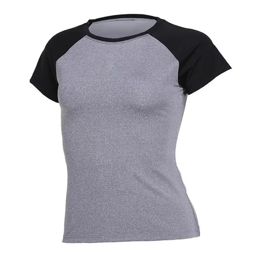 LANTECH, женская футболка для бега, Спортивная, для йоги, эластичная, дышащая, быстросохнущая, Спортивная, для фитнеса, для упражнений, для спортзала, рубашка с коротким рукавом, топы - Цвет: 715804