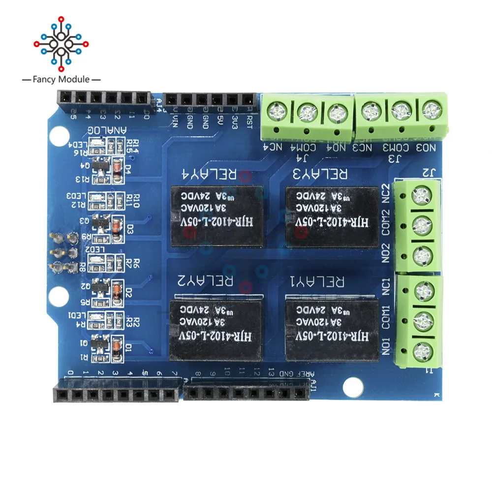 4 Канальный Релейный защитный модуль 5 В четыре лампочки для Arduino UNO R3 mega 2560| |