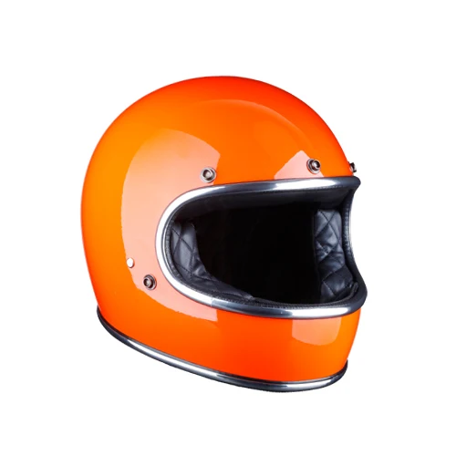 Полный шлем rcycle moto rcycle retro casco de moto jet capacetes de moto ciclista внедорожный Томпсон cascos para moto - Цвет: bright orange