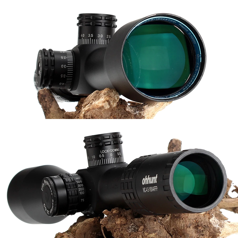 Ohhunt MC-Z 4,5-18X44 FFP оптический прицел Стекло гравированный охотничий прицел Riflescope Turrets замок сброс боковое колесо Фокус прицел