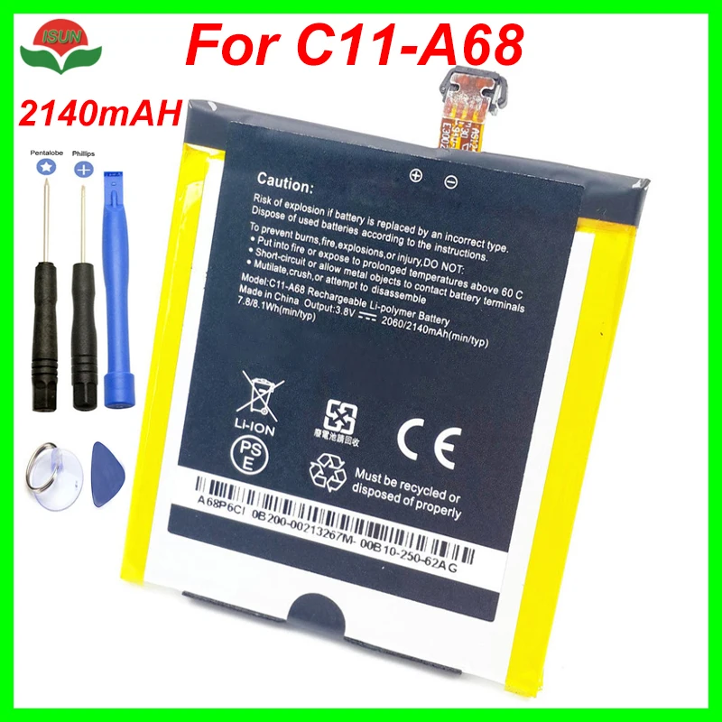 

ISUNOO Battery 2140mAh For ASUS Padfone 2 A68 C11-A68 battery Replacement With Repair Tools