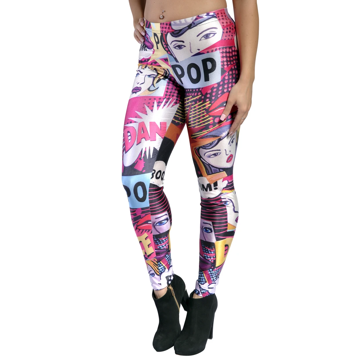 Women's Boom Pop Leggings Medium Red
