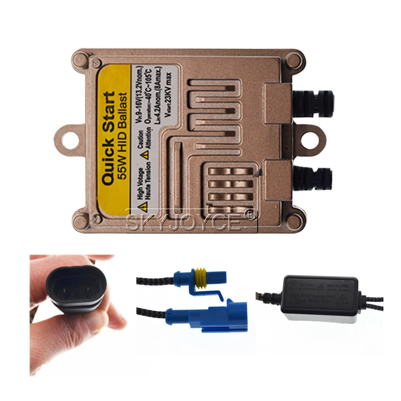SKYJOYCE Car Headlight 55W Fast Bright HID Ballast AC 12V Ignition Block Slim Quick Start Ballast For Car Light Bulb Xenon Kit (3)