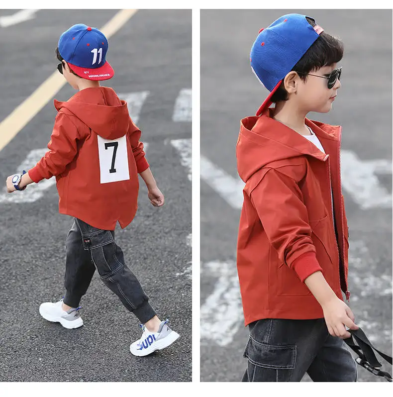 Boys jacket spring and autumn models big children's windbreaker children's baseball uniform boy jacket