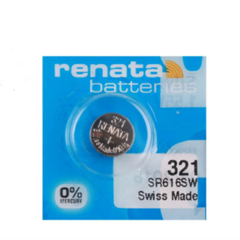 4 x Renata 321 Uhrenbatterien 1,55 V SR616SW SR65 Knopfzelle RW 321 14,5mAh 