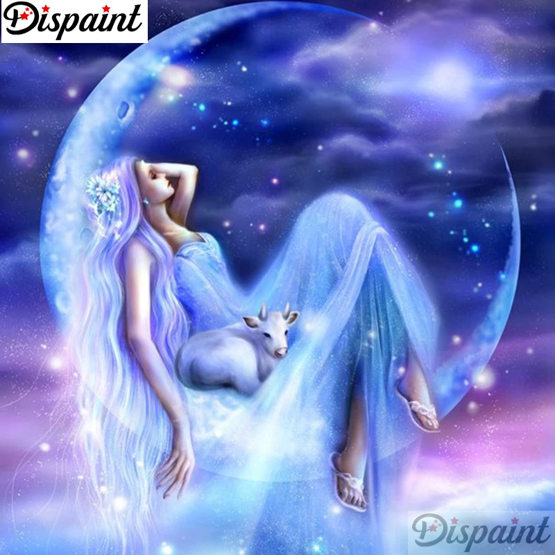 

Dispaint Full Square/Round Drill 5D DIY Diamond Painting "Cartoon moon fairy" Embroidery Cross Stitch 3D Home Decor Gift A11714