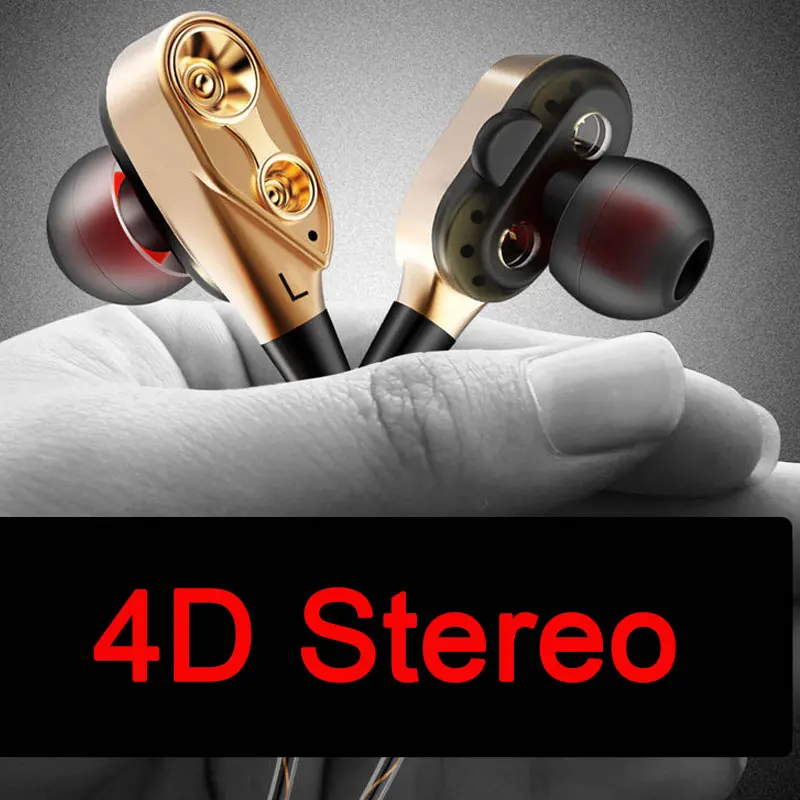 Наушники в ухо 3 5 мм с микрофоном спортивные тяжелые басы стерео гарнитура Fone De