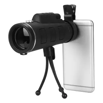 

Lens for phone 40X60 BAK4 Monocular Telescope HD Monocular Outdoor Hunting Camping Scopes + Compass + Camera Tripod Stand Holder