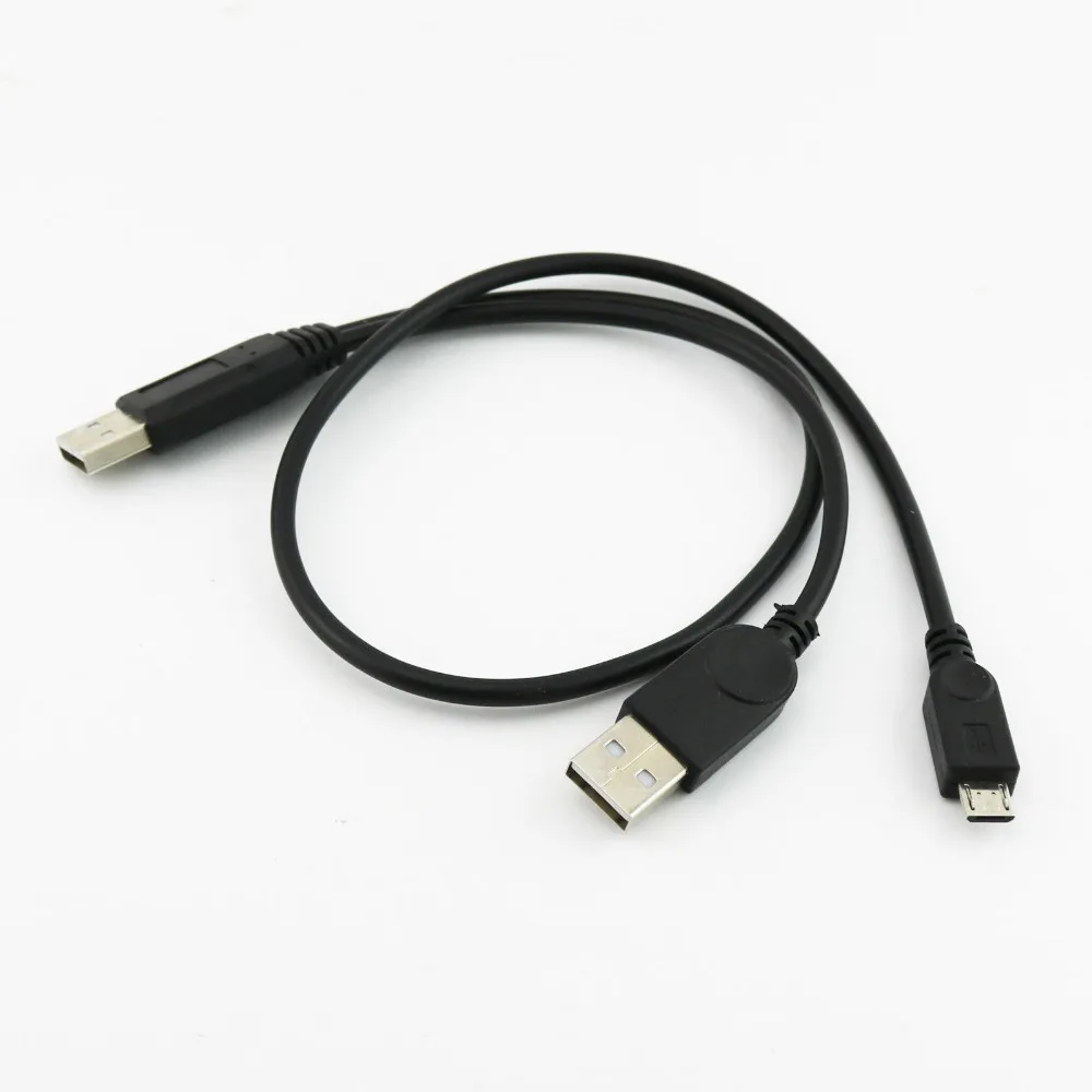 

1pcs USB 2.0 A Male with USB Power to Micro USB 5 Pin Y Cable for Mobile Hard Disk