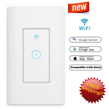 

2019 New High Quality Smart Home Automation LED Light Controller WiFi Swtich Wall Touch Switch Way Work for Alexa Google Life