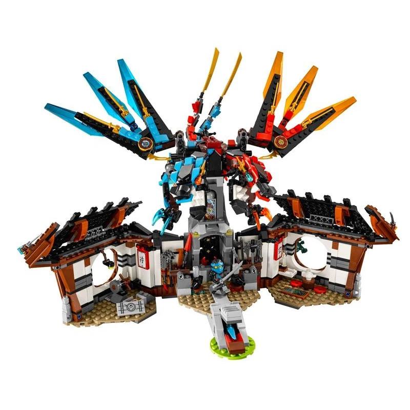 WAZ Compatible Legoe Ninjagoes 70627 Bela 10584 1173pcs Ninjago Dragon's Forge Figure building blocks Bricks toys for children | Игрушки