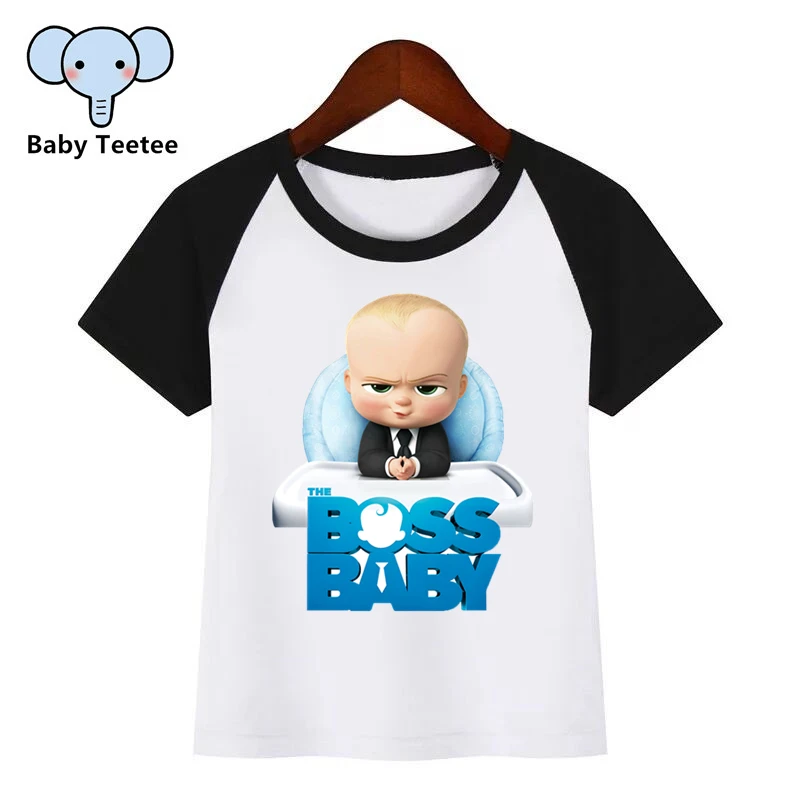 A159A Детская забавная футболка с круглым вырезом и рисунком «Boss Baby», футболки летние топы, Детская футболка для девочек, одежда для мальчиков и девочек - Цвет: A159A