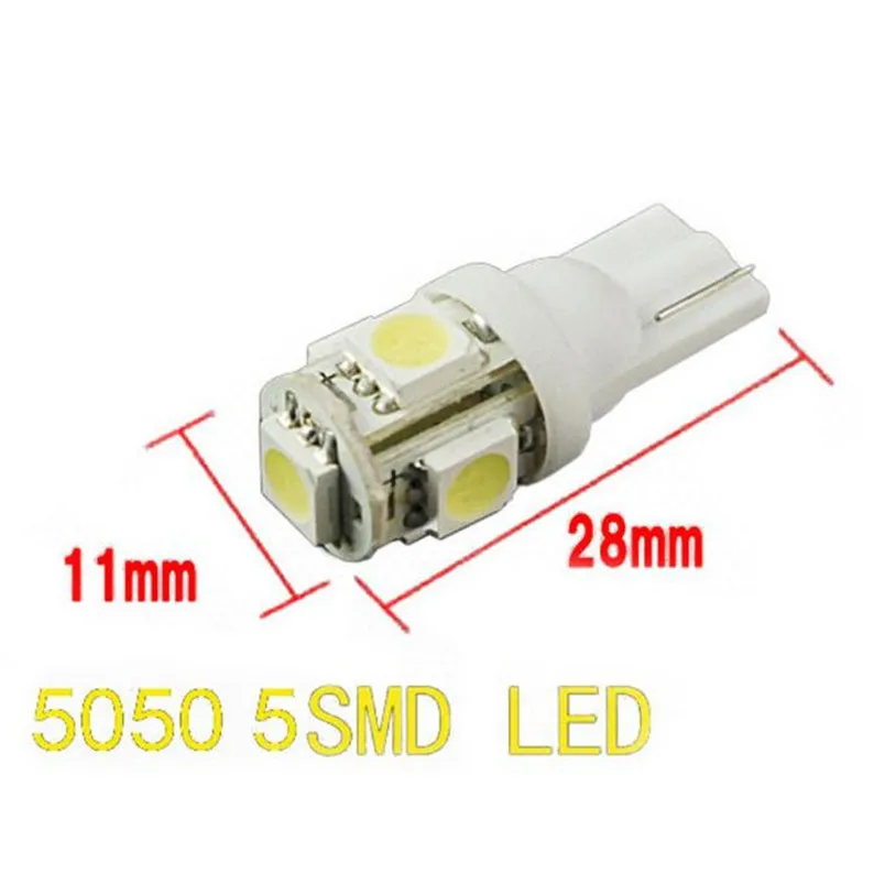 30 шт. T10 Клин 5-SMD 5050 Xenon светодиодный свет лампы 192 168 194 W5W 2825 158 белый в Новая горячая Распродажа P30 July24