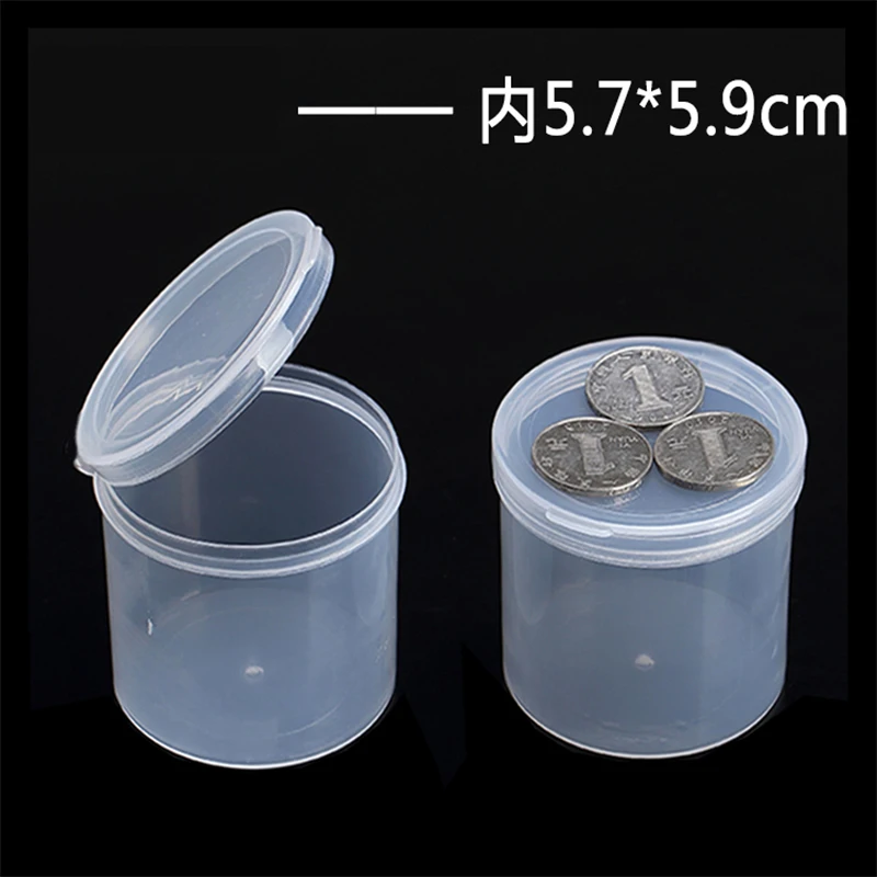 

Round Clear Plastic Containers Beads Box Multifunctional Crafts Jewelry Display Storage Boxes Case