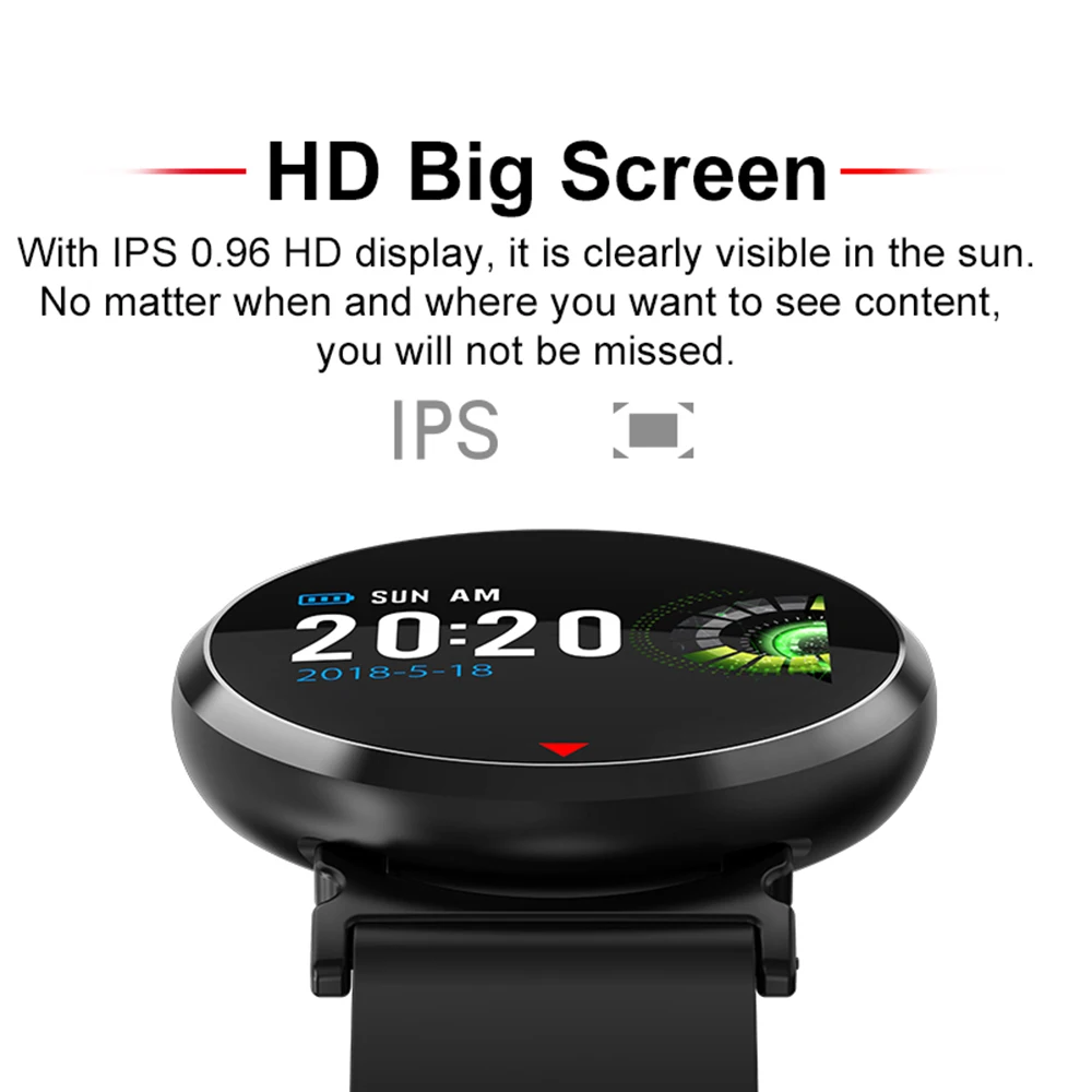 Модные Смарт-часы для мужчин и женщин фитнес-трекер E28 HD ips экран Смарт-браслет монитор сердечного ритма водонепроницаемый смарт-браслет