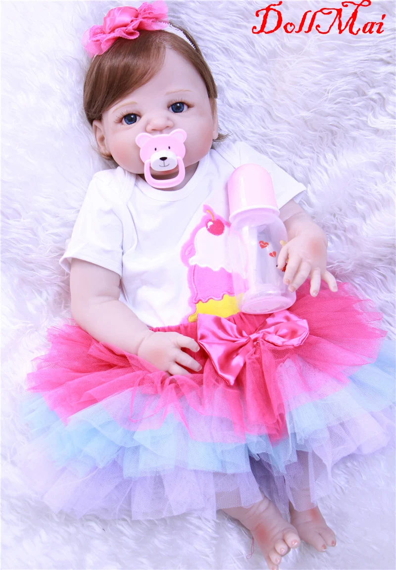 Полностью силиконовые куклы для новорожденных 22 &quotbebes reborn кукла принцесса