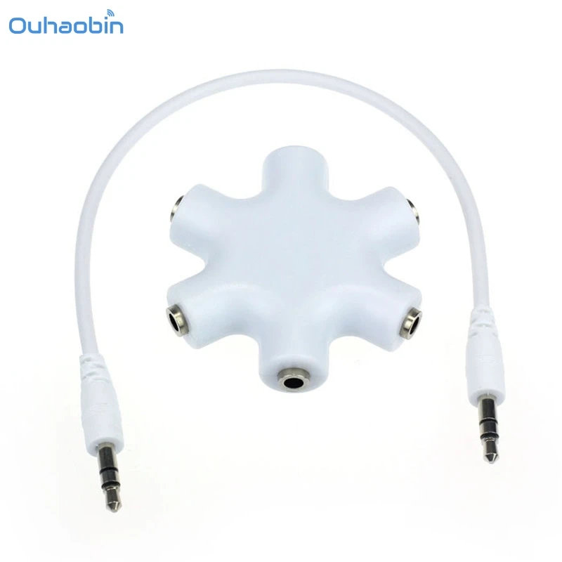 Ouhaobin Popular Earphone Splitters 3.5mm Headphone Earphone Audio