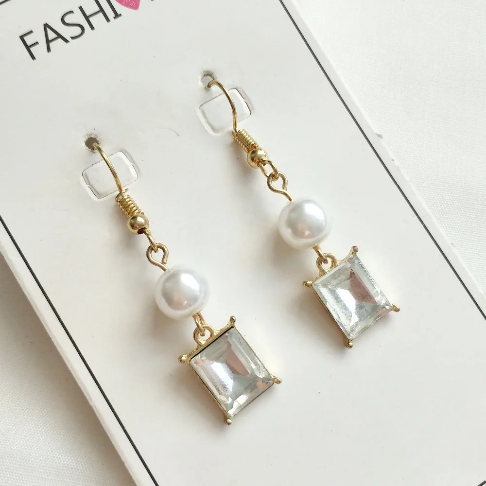 MTCHONG Luxurious Fashion Jewelry Earrings Imitation Pearl Big Crystal Dangle for Women Rhinestone 351 | Украшения и аксессуары