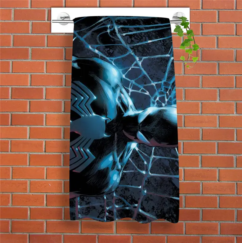 Индивидуальный заказ большой размер 140 см x 70 см Хлопок Банное полотенце Человек-паук популярное полотенце для душа для вашей семьи SQ00707-@ H0212 - Цвет: Синий