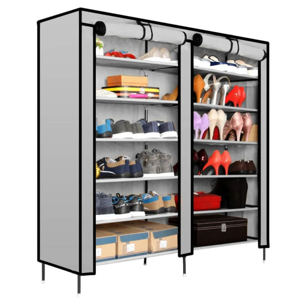 Newest Nonwoven Fabric Home Shoes Organizer Durable Shoe Rack Space Saving Storage Shelf Portable Home Accessories