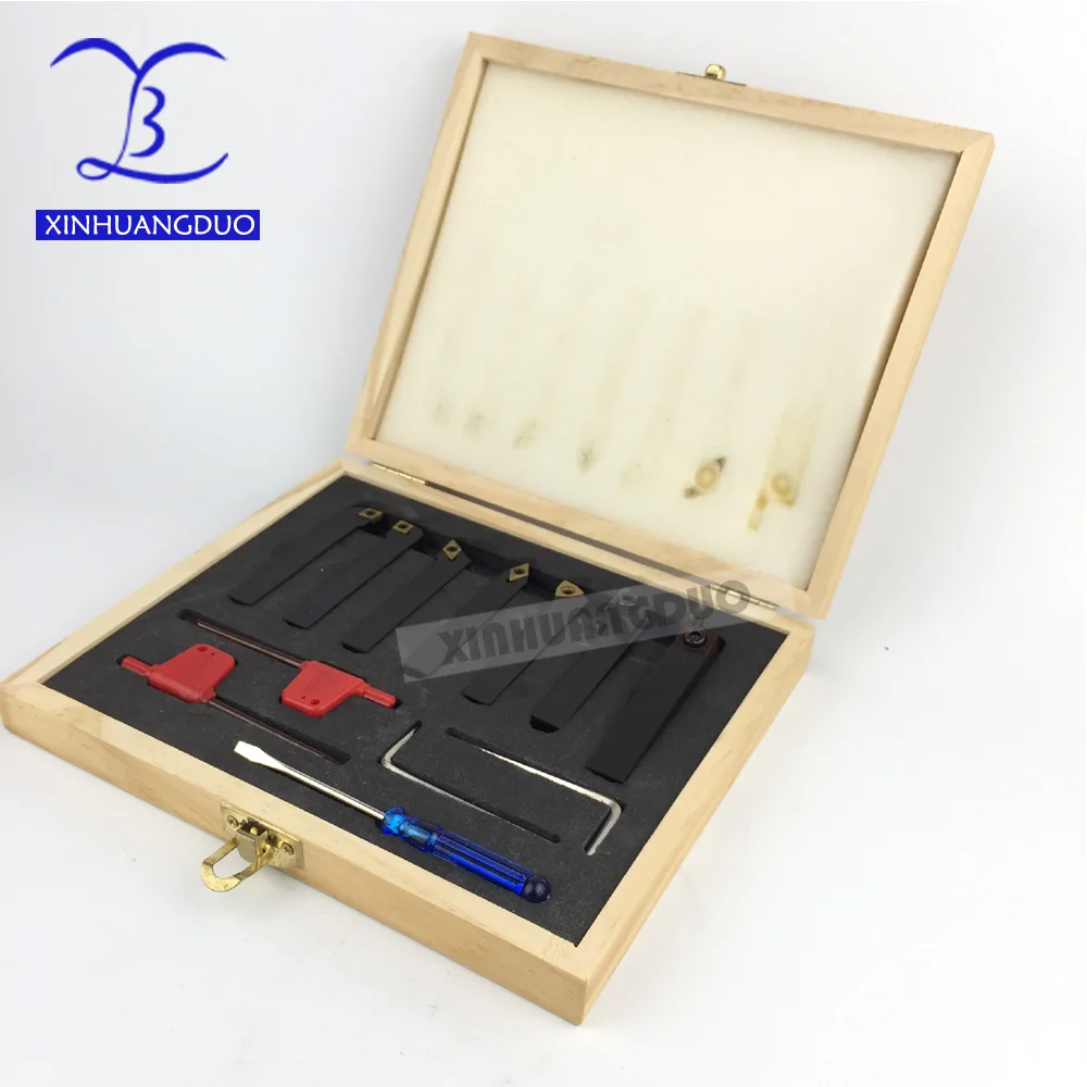 8mm 7pcs//set indexable carbide turnnig tools lathe cutting tools set