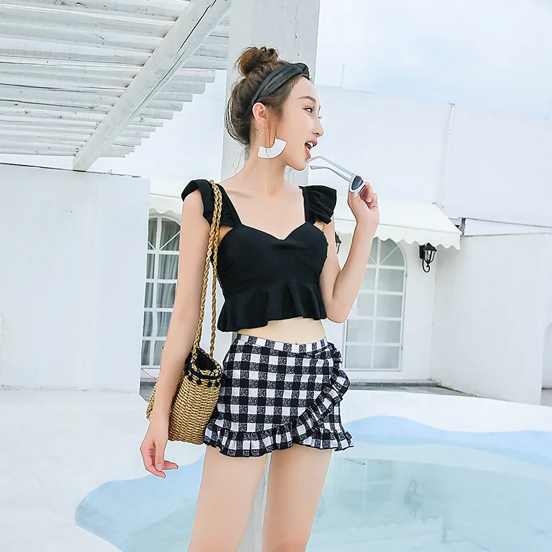 

19 Swimwear Women's Couple's Swimwear Two-piece Bikini Shorts and Men's Swimwear Beach 2019