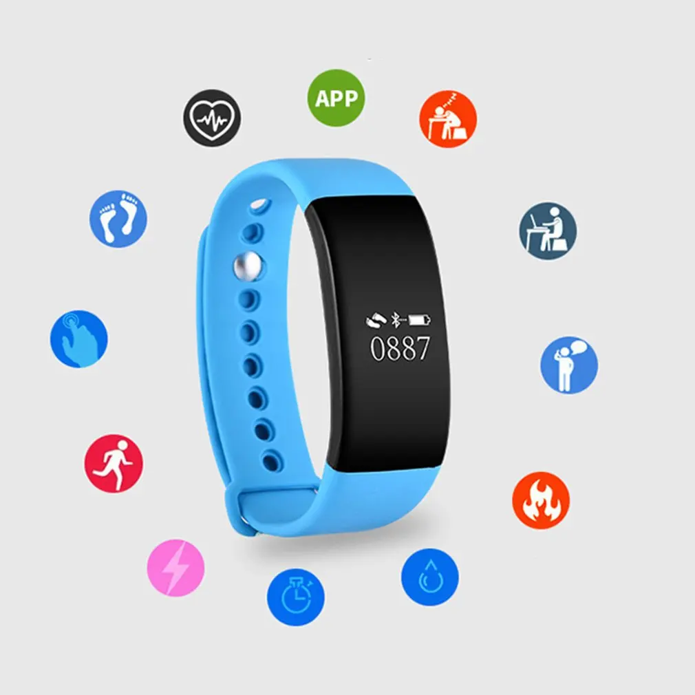 V66 Bluetooth Smartwatch Спорт Смарт часы IP68 Водонепроницаемый монитор сердечного ритма