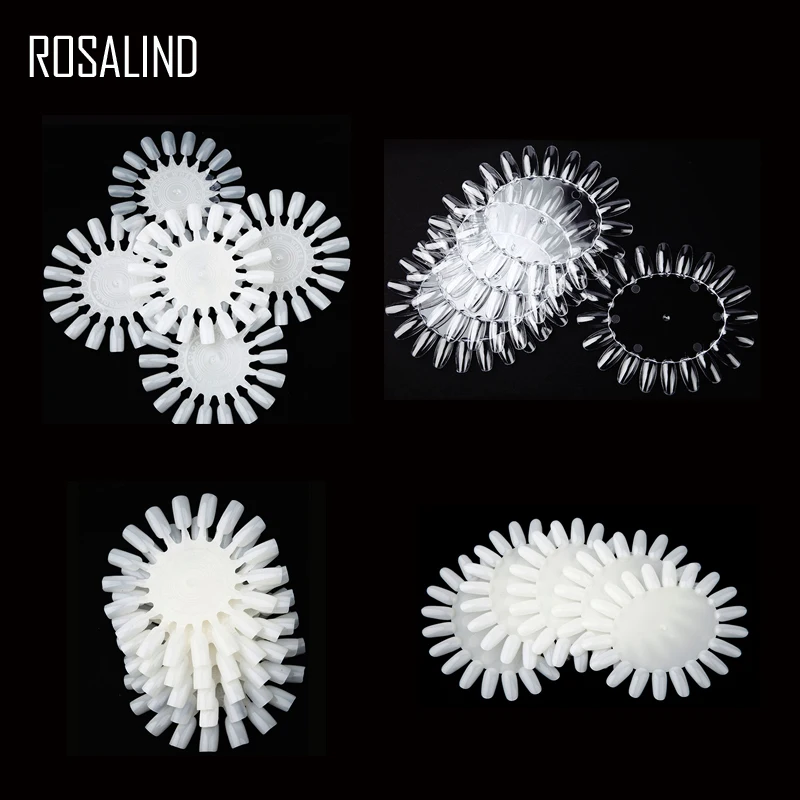 Накладные ногти ROSALIND 5 шт./лот цветные карты прозрачные белые кольца с пряжкой