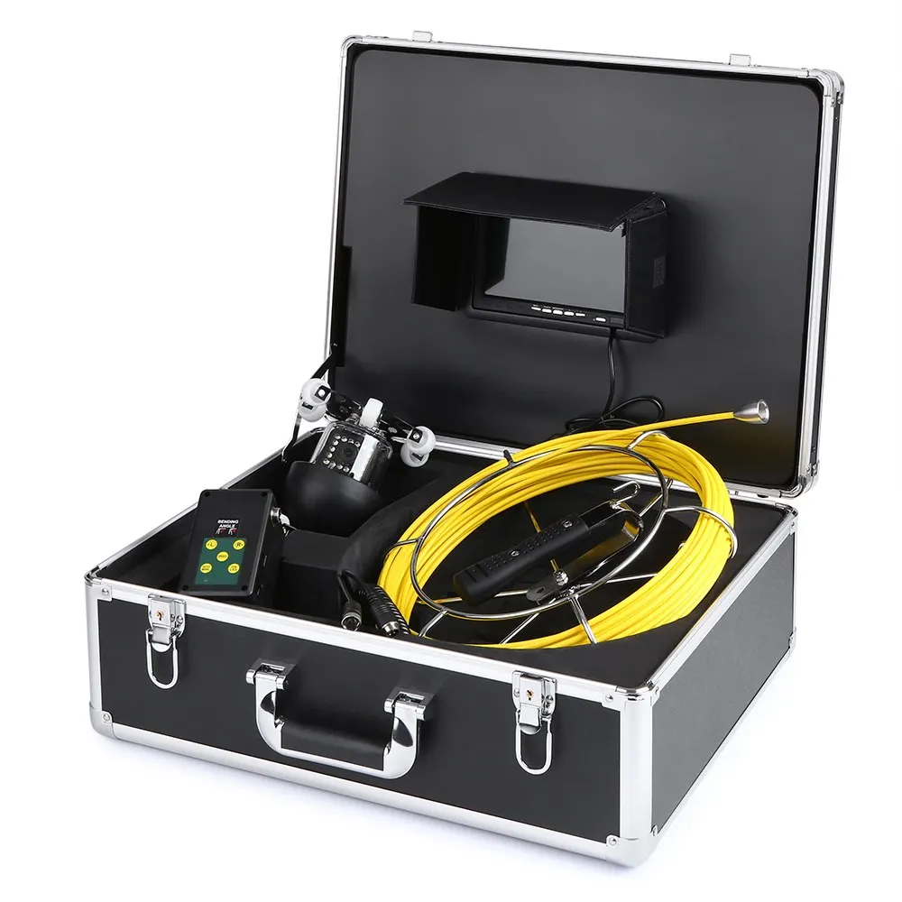 

Lixada Fishing Finder 20M Pipe Sewer Inspection Camera Waterproof 360 Degree Rotating Inspection 7" Screen 18 Night Vision LEDs