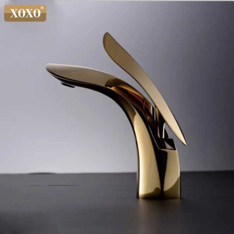 Xoxo torneira da bacia torneira pia do banheiro único punho furo de ouro torneira da bacia torneiras quente e fria misturadora guindaste 23025|Torneiras de lavatório| - AliExpress